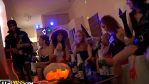 Wild Student Crew Sex On Halloween